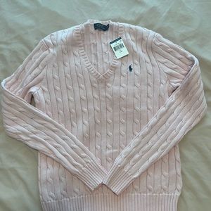 Polo Ralph Lauren Cable-Knit Cotton Crewneck Sweater size L